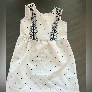 White and black polka dot dress
